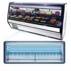 Thumbnail image #4 for Howard-McCray 40E Series R-CDS40E-6-LED 76.5-Inch Remote Refrigerated Full-Service Deli Meat & Cheese Case, Straight Glass