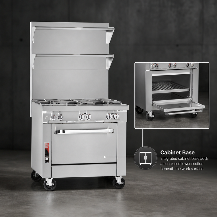 Product image #4 for Southbend Platinum 24-Inch Heavy Duty Stainless Steel Spreader Cabinet with Solid Top and Cabinet Base
