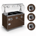 Thumbnail image #4 for Vollrath 2-Series Affordable Portable 3-Well Hot Food Station, 46-Inch Wide, Walnut Woodgrain Enclosed Base with Buffet Breath Guard