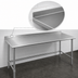 Thumbnail image #4 for Eagle Group Budget Series 144 Inch x 36 Inch 430 Stainless Steel Work Table with Rear Up-Turn and Galvanized Base