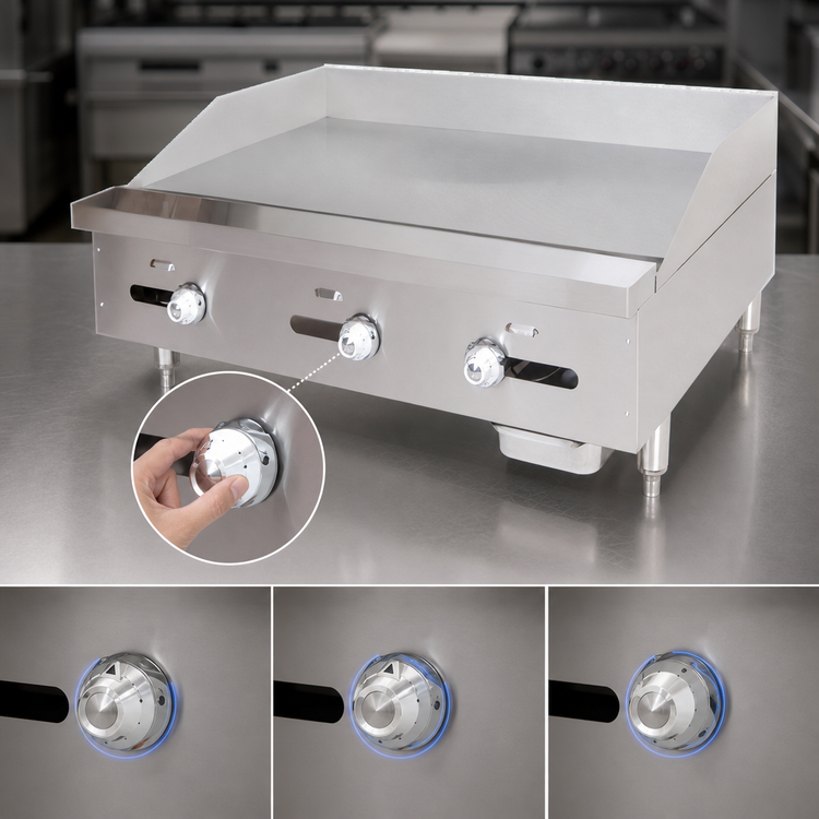 Product image #4 for Comstock-Castle Castle Series 60-Inch Countertop Gas Griddle with 1-Inch Polished Steel Plate