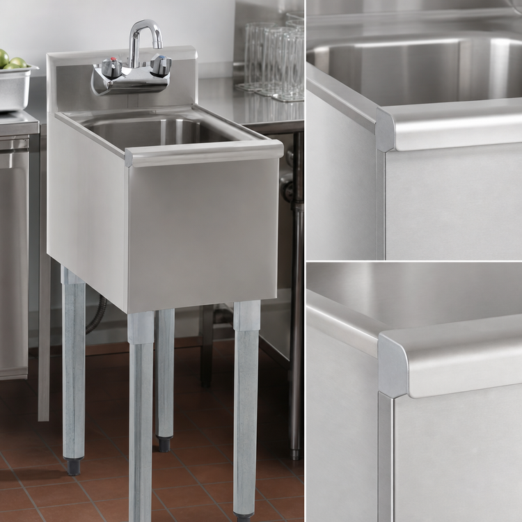 Product image #4 for Eagle 1800 Series Underbar Modular Hand Sink Unit, Side-To-Side Add-On, 12 x 20 Inch