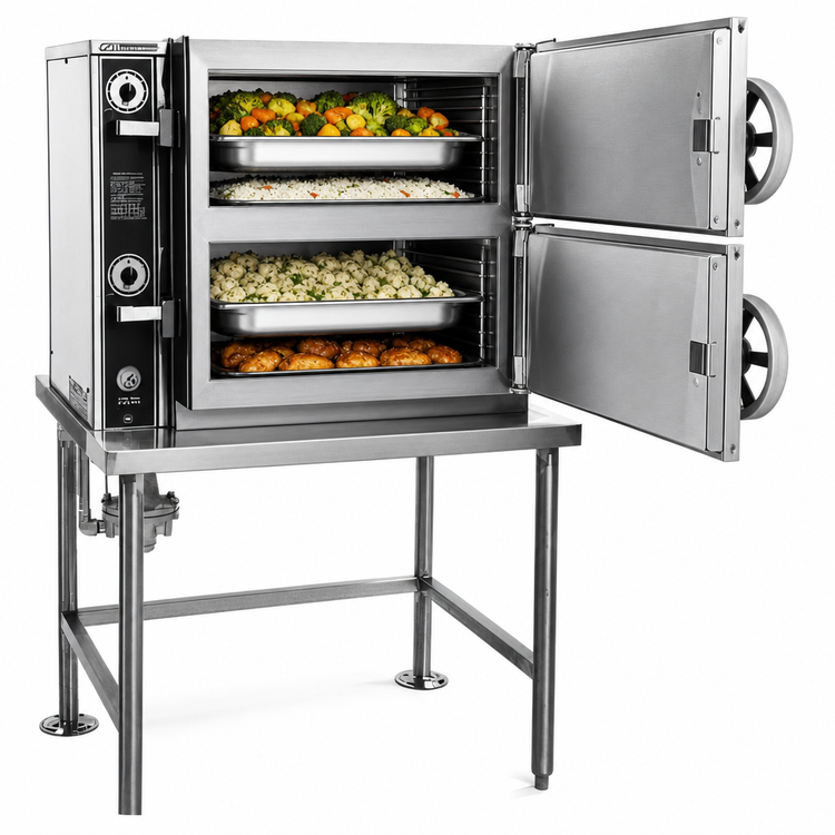 Product image #4 for Crown DCP-2 Direct Steam Pressure Steamer with 2 Compartments, 36" Wide