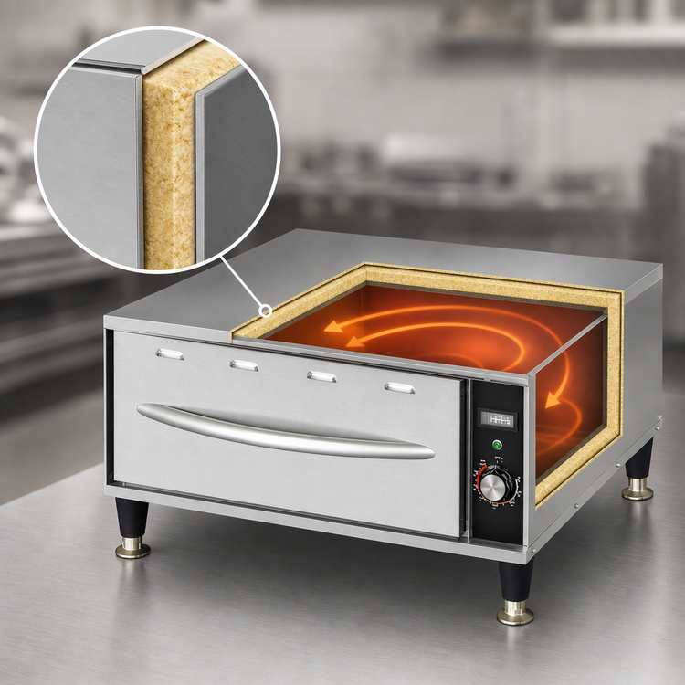 Product image #4 for Freestanding Single-Drawer Food Warming Drawer, Thermostatic Controls, Stainless Steel