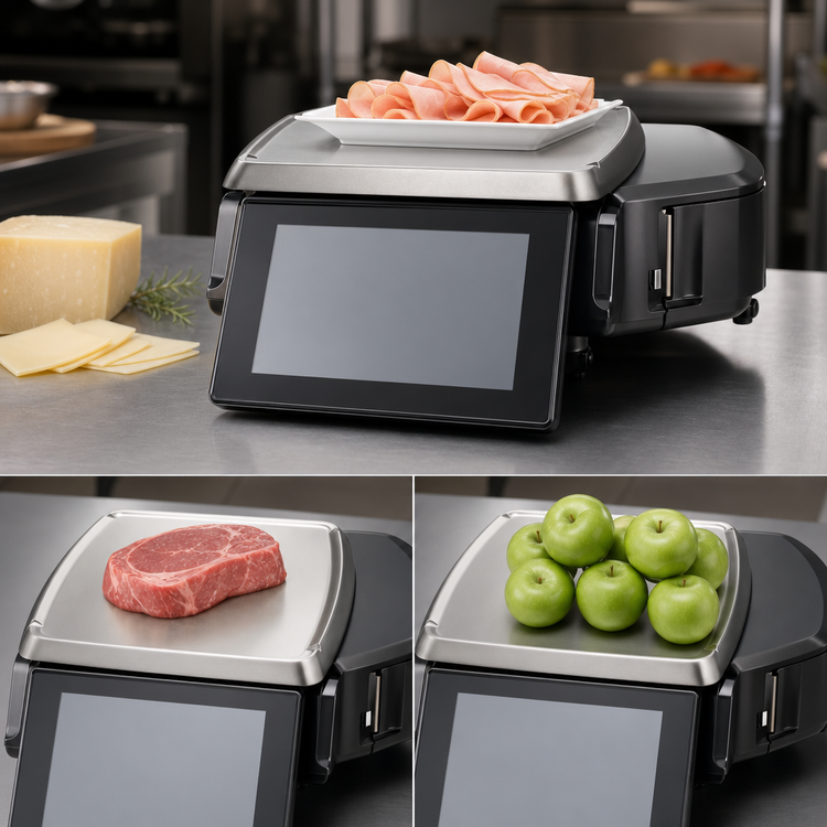 Product image #4 for Hobart Weigh/Wrap HTS-7LS Digital Price Computing Service Scale with 10.1-Inch Touchscreen and 7-Inch Customer Display