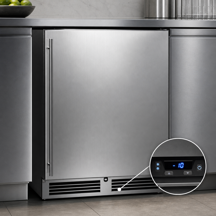 Product image #5 for Perlick 24-Inch ADA-Height Compliant Undercounter Freezer, Single Door, 4.8 Cu. Ft., Self-Contained