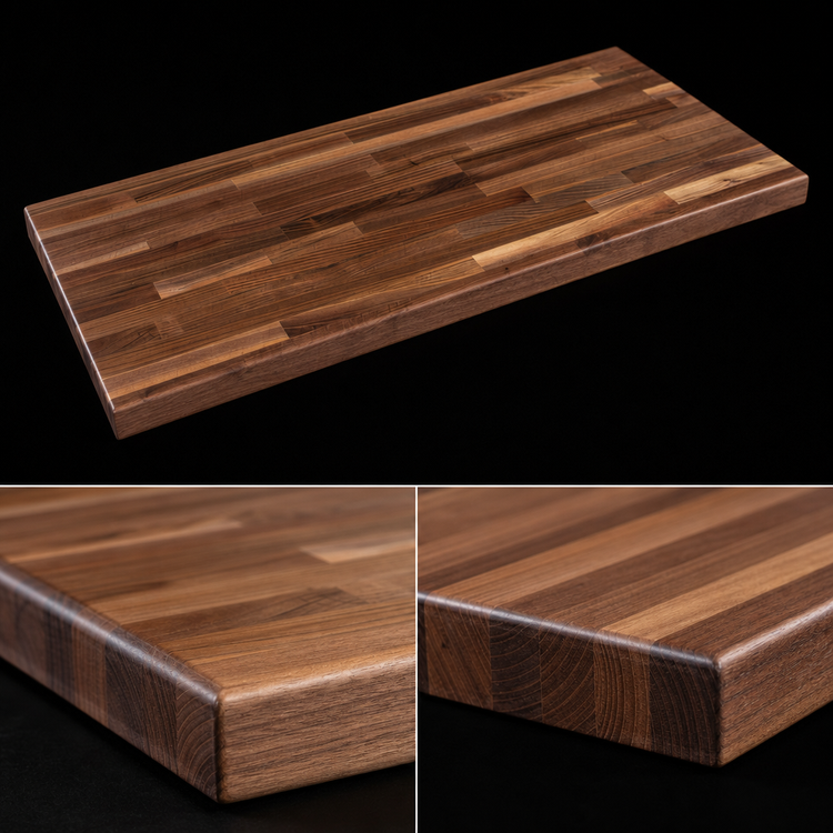 Product image #4 for Boos Block Blended Edge Grain American Black Walnut Kitchen Countertop - 120 x 25 x 1-1/2 Inch, Varnique Finish