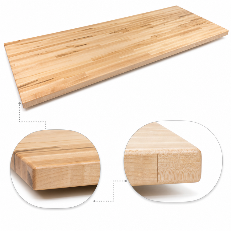 Product image #4 for Boos Block 84-Inch x 38-Inch Blended Edge Grain Northern Hard Rock Maple Kitchen Countertop with Varnique Finish