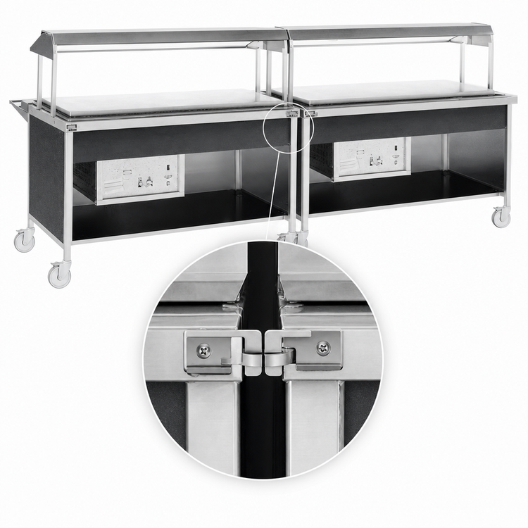 Product image #4 for Atlas Metal CARF-2 36-1/4" Refrigerated Frost Top Mobile Serving Counter