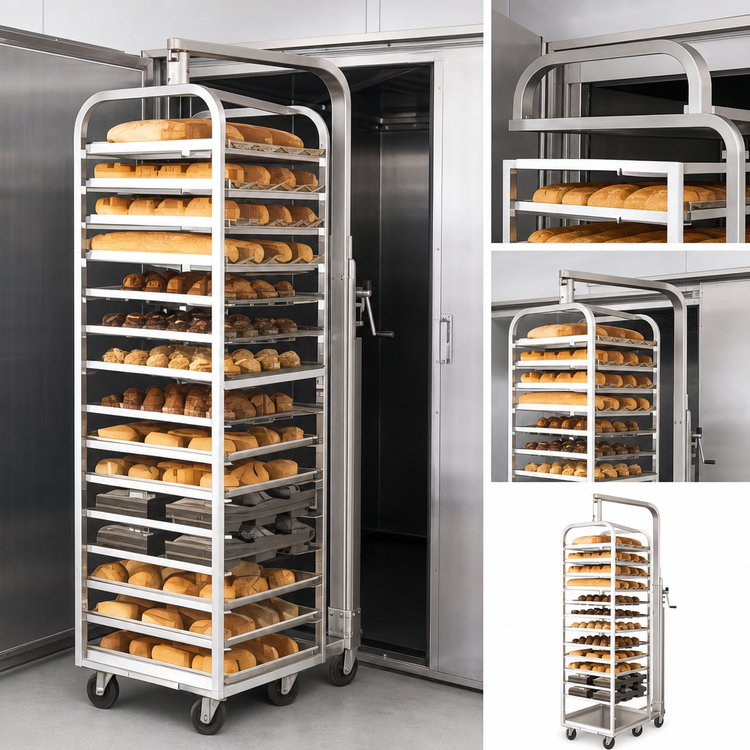 Product image #4 for Adamatic Roll-In Oven Rack with C-Lift, Double Side Load, 40-Pan Capacity