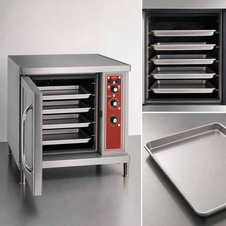 Product image #4 for Blodgett Premium Series CTB Half-Size Electric Convection Oven Base Section, Single Deck, 5-Pan Capacity