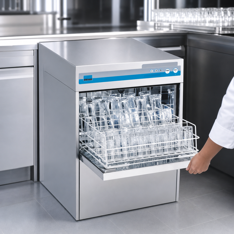 Product image #4 for MEIKO Point 2 Series FV 40.2 G High-Temperature Undercounter Glasswasher with Built-In Booster