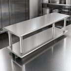 Thumbnail image #4 for Eagle Group PTS-24144-2 Pass-Thru Shelf with Overshelf, 144-Inch W x 24-Inch D, 304 Stainless Steel