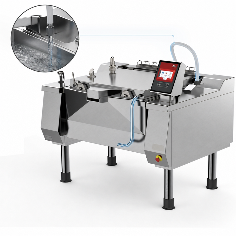 Product image #4 for Betterpan UDBRG029AV1 29 Gallon Gas Tilting Skillet Pressure Braising Pan with Touch Screen Controls
