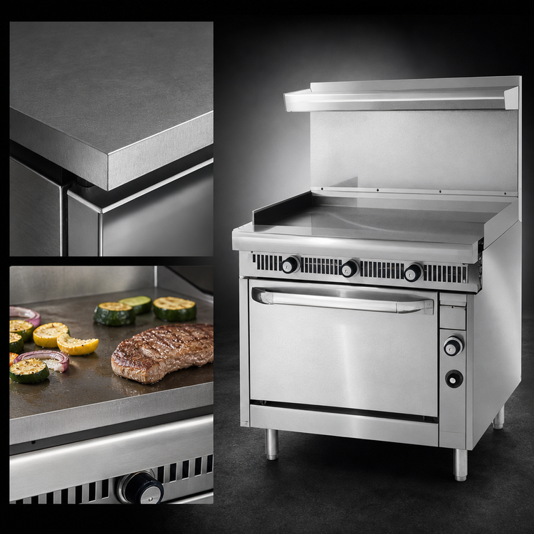 Product image #4 for Imperial Spec Series 36-Inch Heavy-Duty Modular Gas Griddle Range with 1-Inch Plate