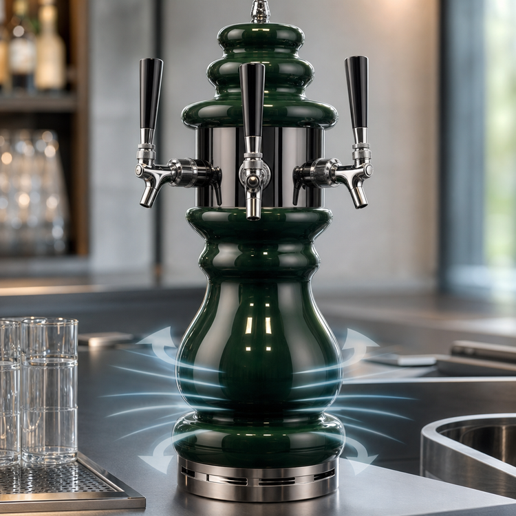 Product image #4 for Braumeister Countertop Air-Cooled 3-Faucet Draft Beer Tower