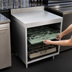 Thumbnail image #4 for Underbar Glass Rack Storage Unit with Flatboard Top, Open Front Cabinet Base, and 3-Inch Backsplash