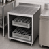 Thumbnail image #4 for Omcan USA 24 x 23 x 33-Inch 304 Stainless Steel Glass Rack Storage Unit with Drainboard Top and Open Front Cabinet Base