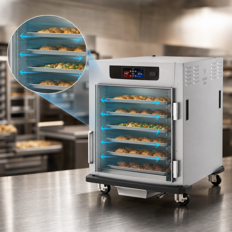 Product image #4 for Metro C5 9 Series Controlled Humidity Heated Holding and Proofing Cabinet, Mobile Undercounter, Universal Slides