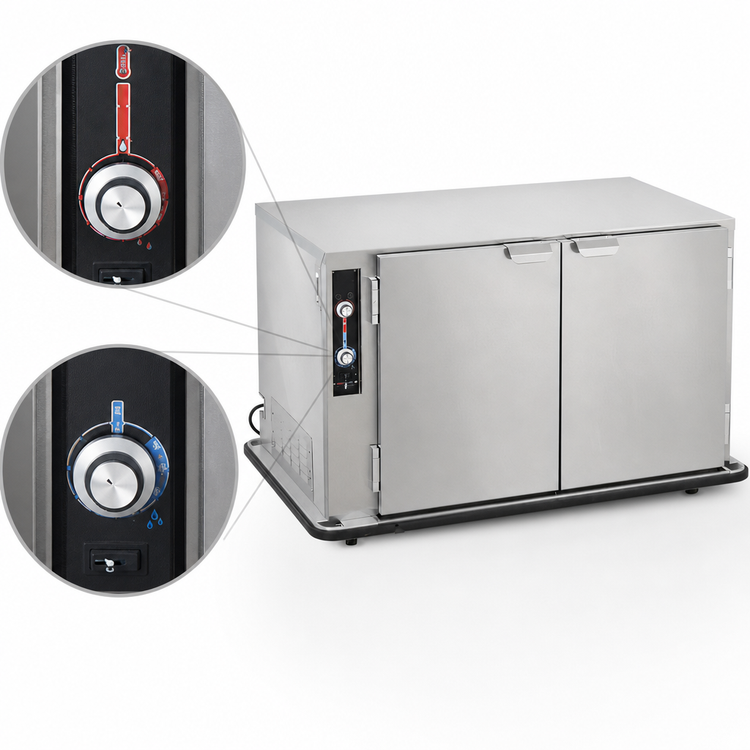 Product image #4 for FWE MT-1826-14 Mobile Undercounter Humidified Heated Holding Cabinet, 10 Pan Capacity, 2 Doors