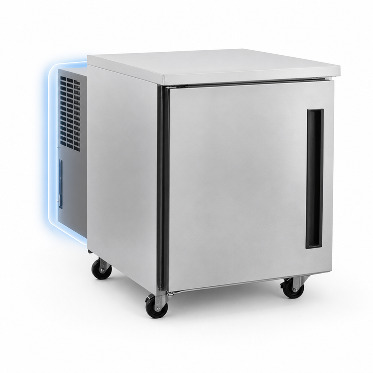 Product image #4 for Centerline Compact 27-Inch Undercounter Freezer, 1 Section, Solid Door, Left-Hinged, Self-Contained, 6.5 Cu. Ft.