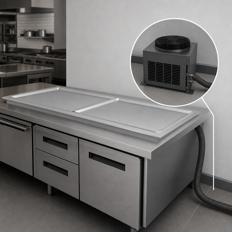 Product image #4 for Hatco FTBX-S3 Remote Drop-In Slim Frost Top, 80.81-Inch Wide, 3 Full-Size Sheet Pan Capacity