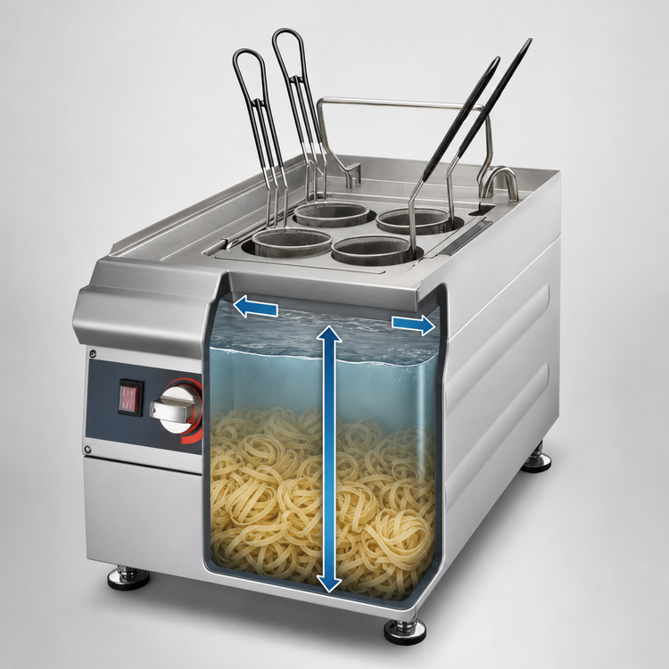 Product image #4 for Waring WPC100 Electric Countertop Pasta Cooker/Rethermalizer, 13.1 Qt. Single Tank