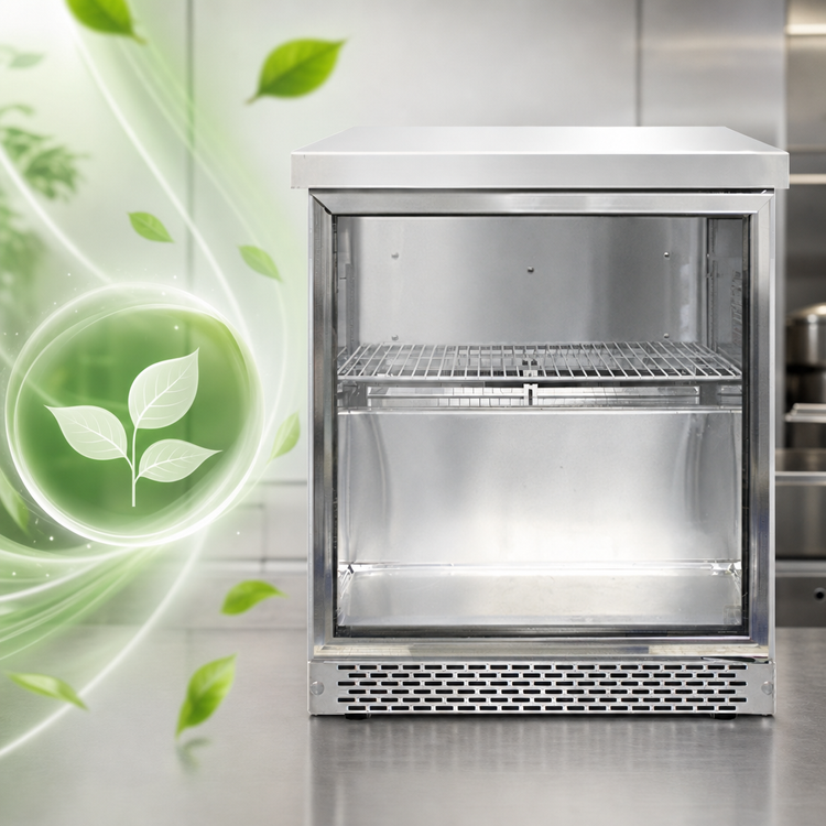 Product image #4 for Continental Refrigerator 27-Inch Front-Breathing Worktop Display Freezer with Hinged Glass Door, 7.4 Cu. Ft., R-290