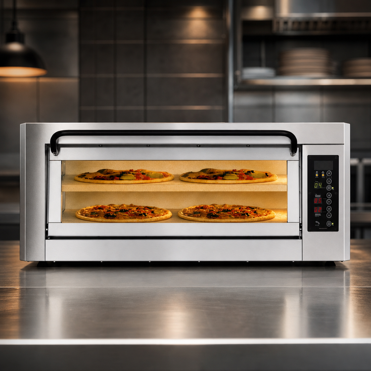 Product image #4 for PizzaMaster Countertop Electric Stone Hearth Pizza Oven with Two Stone Surfaces