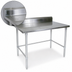 Thumbnail image #4 for John Boos Stallion 84-Inch x 36-Inch Stainless Steel Work Table with 5-Inch Backsplash and Galvanized Base