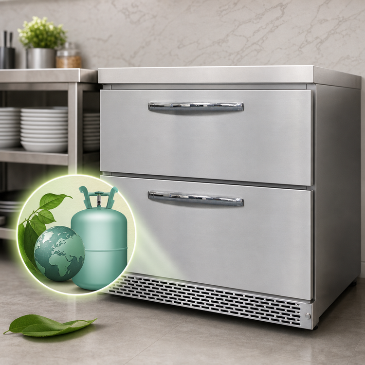 Product image #4 for Continental Refrigerator SWF32N-FB-D 32-Inch Front Breathing Worktop Freezer with Two Drawers, R290 Hydrocarbon