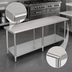 Thumbnail image #4 for Deluxe Series 108-Inch x 30-Inch Stainless Steel Work Table with Adjustable Galvanized Undershelf