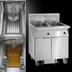 Thumbnail image #4 for Imperial Six-Battery Electric Floor Fryer with Built-In Space Saver Filter System, 50 lb. Per Tank