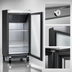 Thumbnail image #4 for Continental Refrigerator 24-Inch Single-Door Back Bar Display Cooler with Hinged Glass Door, Stainless Steel Top, Black Finish
