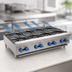 Thumbnail image #4 for Comstock-Castle FHP48 48-Inch Countertop Gas Hot Plate, 8-Burner, Front-to-Back, Stainless Steel