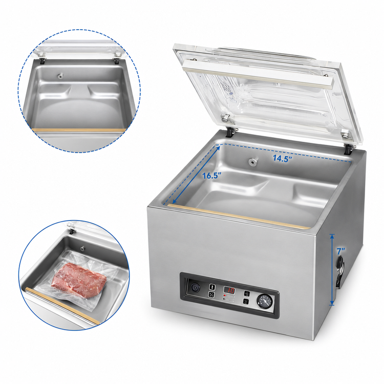 Product image #4 for ATMOVAC ARCTIC16 Countertop Single-Chamber Vacuum Sealer with 16.5-Inch Seal Bar