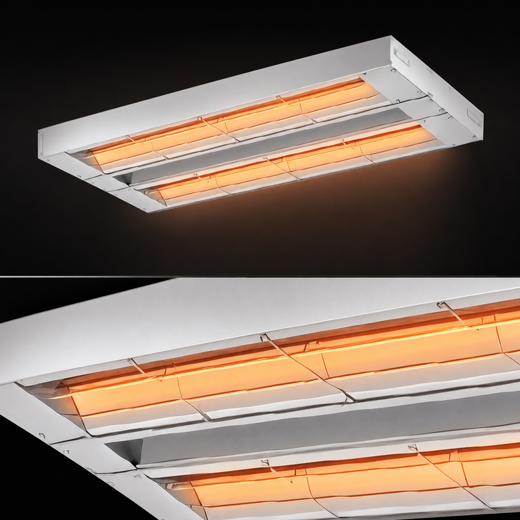 Product image #4 for Hatco Glo-Ray 144-Inch Double Infrared Strip Heater, Unlighted, Aluminum, 5100 Watts