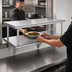 Thumbnail image #4 for Steel Works Stainless Heavy-Duty Double Pass-Through Shelf With Overshelf, 30 x 24 Inches, 304 Stainless Steel