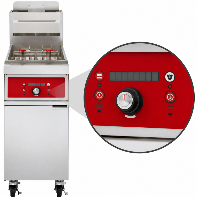 Product image #5 for Vulcan PowerFry3 Freestanding Gas Fryer with Built-In Filter, 45-50 lb Capacity, 15-1/2 Inch Wide
