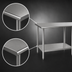 Thumbnail image #4 for Eagle Group Deluxe Series Stainless Steel Work Table with Galvanized Undershelf, 84 x 36 Inches