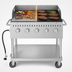Thumbnail image #4 for KoolMore 5-Burner Mobile Propane Outdoor Charbroiler Grill with Griddle Plate and Grates