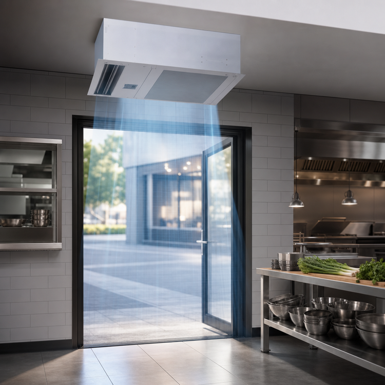 Product image #4 for Berner Architectural Recessed 16 Ambient In-Ceiling Air Curtain, 60-Inch, 2 x 1 HP, Single Phase