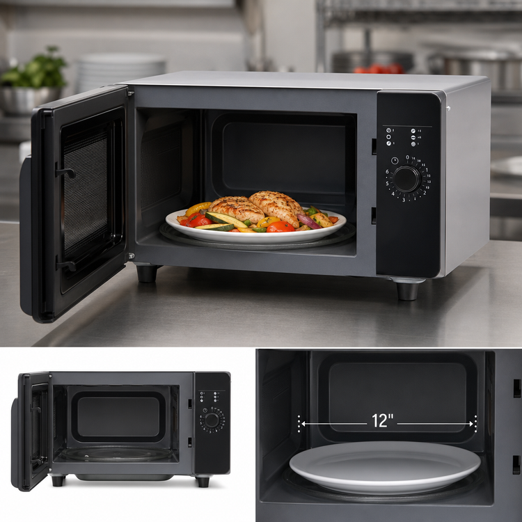 Product image #4 for Amana Commercial RMS10DSA 0.8 Cu. Ft. 1000 Watt Dial-Control Countertop Microwave Oven