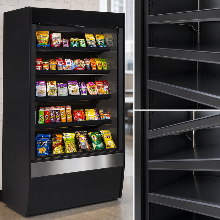 Product image #4 for Federal Industries Vision Series Square-End High Profile Non-Refrigerated Self-Serve Merchandiser, 36 x 33 x 78 Inches