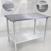 Thumbnail image #4 for John Boos Stallion 84-Inch x 30-Inch 16-Gauge 300 Series Stainless Steel Work Table with Safety Edge