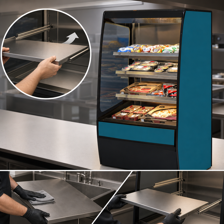 Product image #4 for Federal Industries Vision Series Heated Self-Serve High Profile Countertop Hot Food Merchandiser with 3 Heated Shelves, 24 x 33 x 60 Inches