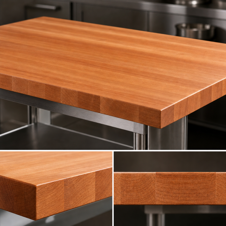 Product image #4 for Boos Block American Cherry Edge Grain Kitchen Countertop, 36 x 36 x 1-1/2 Inch, Varnique Finish