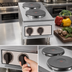 Thumbnail image #4 for Toastmaster TMHPF 12-Inch Electric Countertop Hot Plate with Solid Cast Iron French Top, 2 Burners