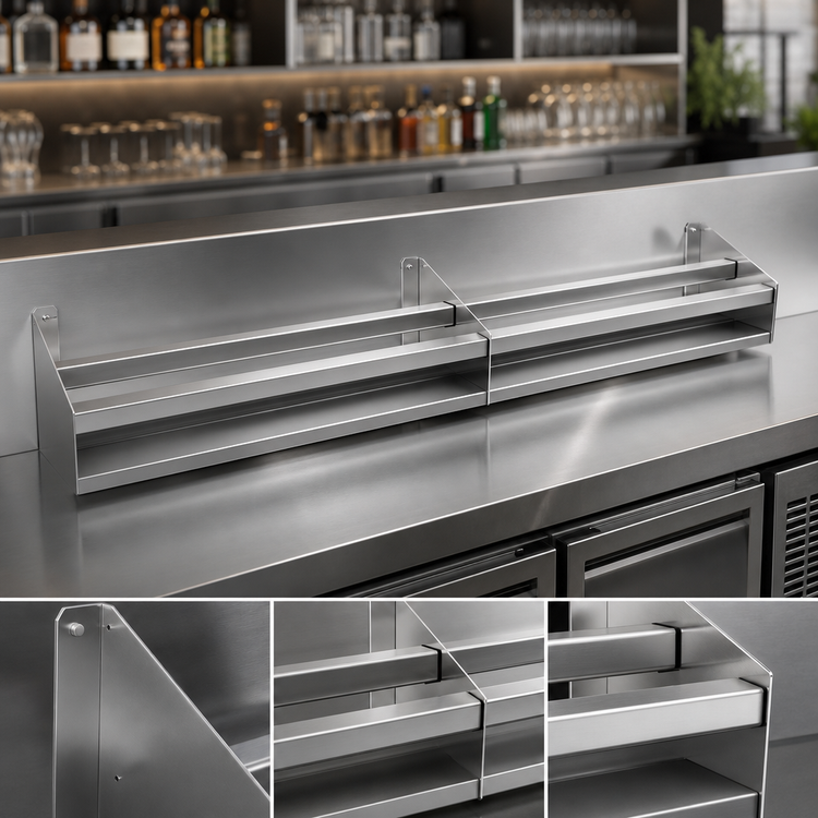 Product image #4 for Glastender 76-Inch Double Speed Rail with Sound-Deadening Covers