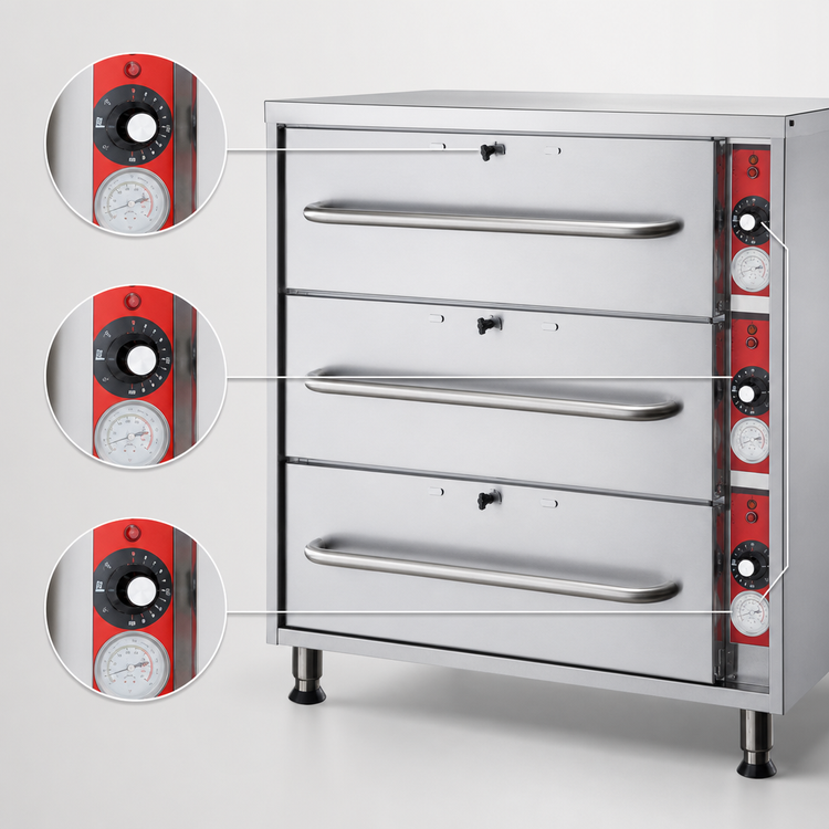 Product image #4 for Vulcan Quick Ship Platinum 3-Drawer Freestanding Warming Drawer